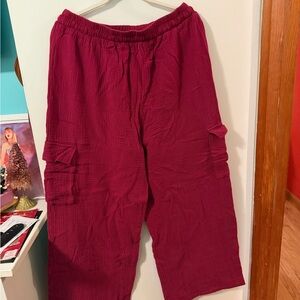 Miami Deep Fuchsia Wide Leg Pants